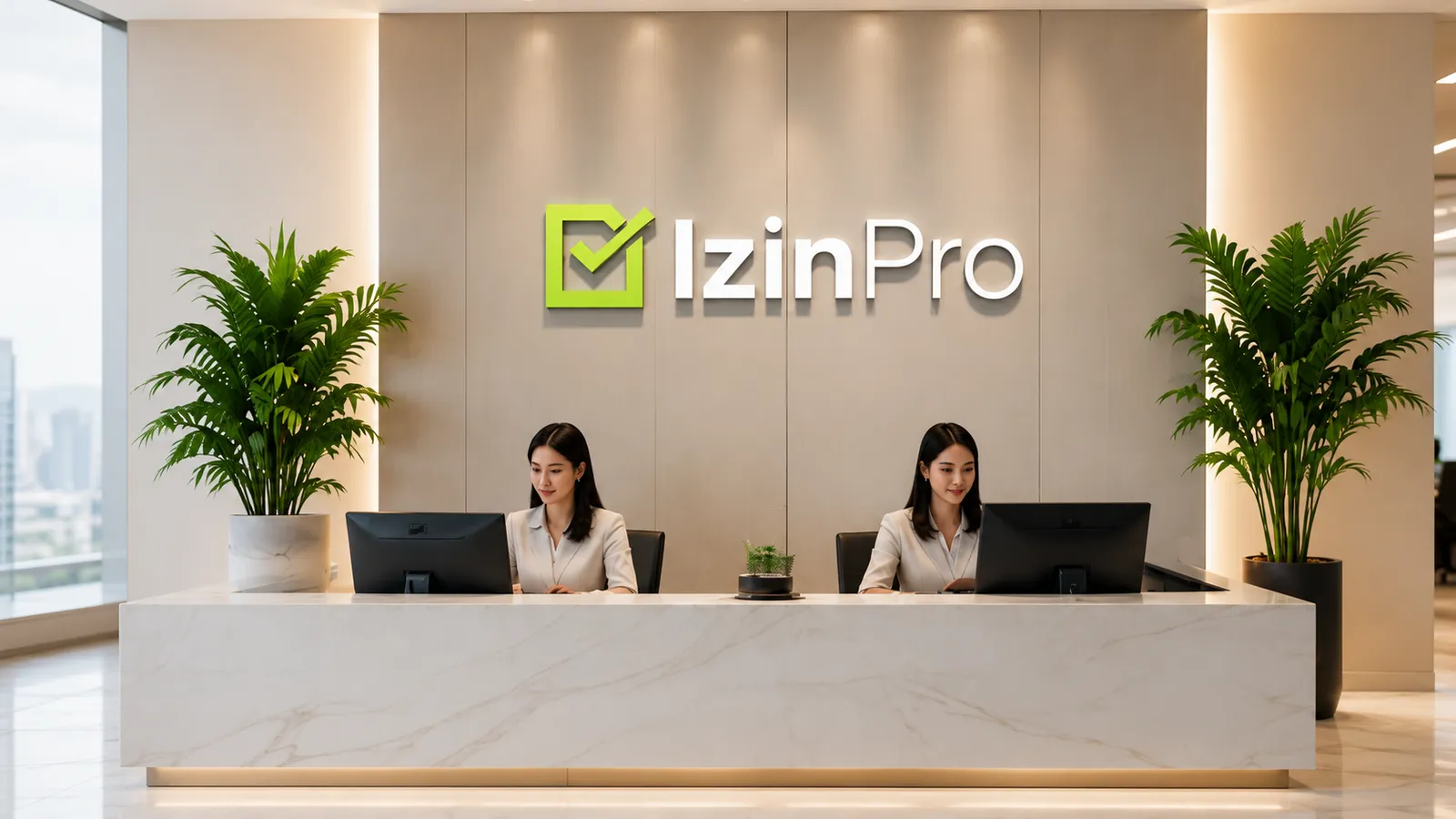 Foto tim IzinPro sedang berdiskusi dengan klien